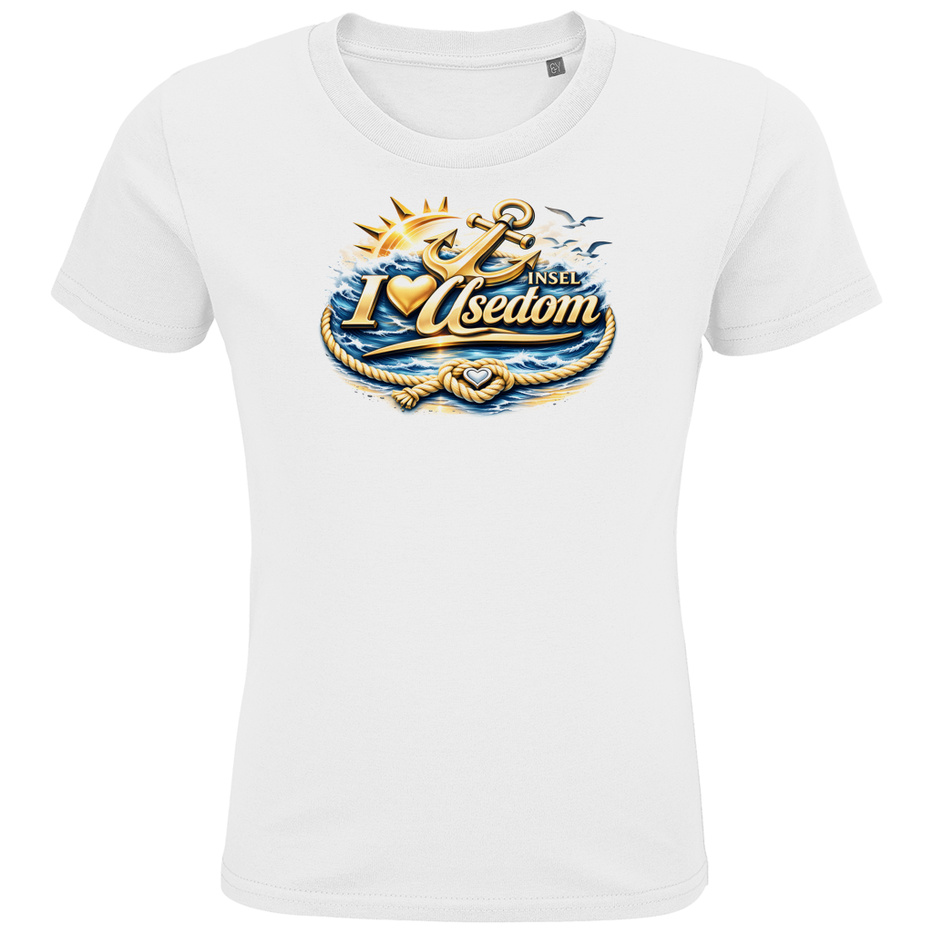 T-Shirt Kinder  love Ostsee #607 gold