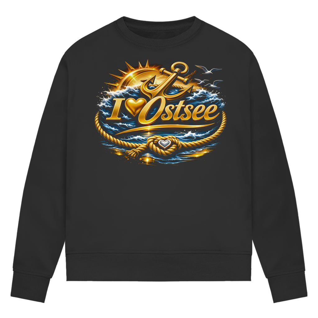 Sweatshirt Damen  love Ostsee #607 gold