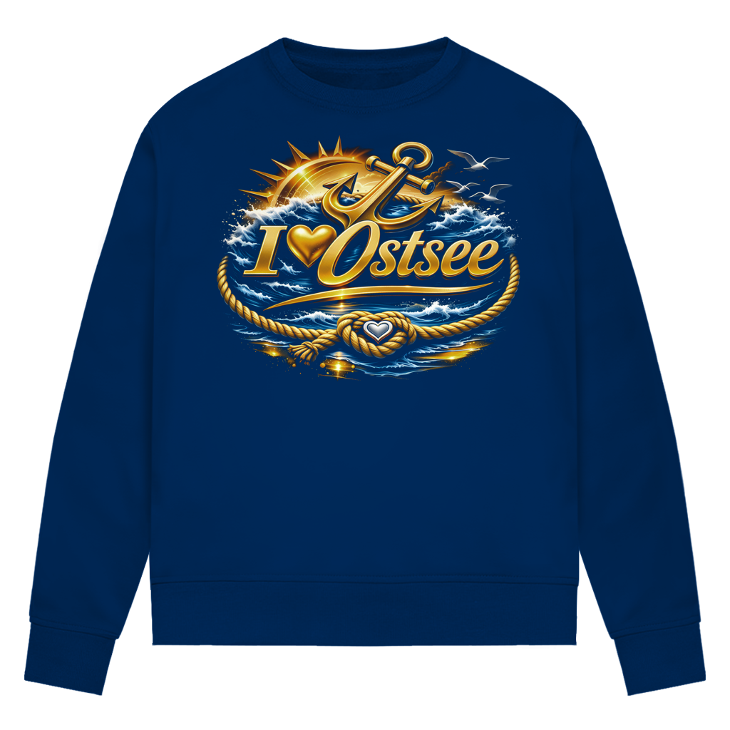 Sweatshirt Damen  love Ostsee #607 gold