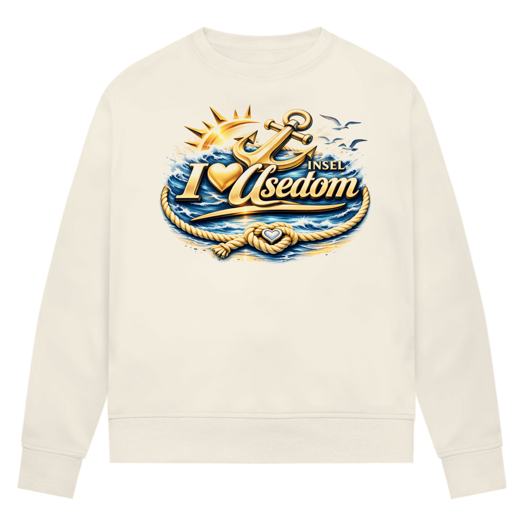 Sweatshirt Damen  love Ostsee #607 gold