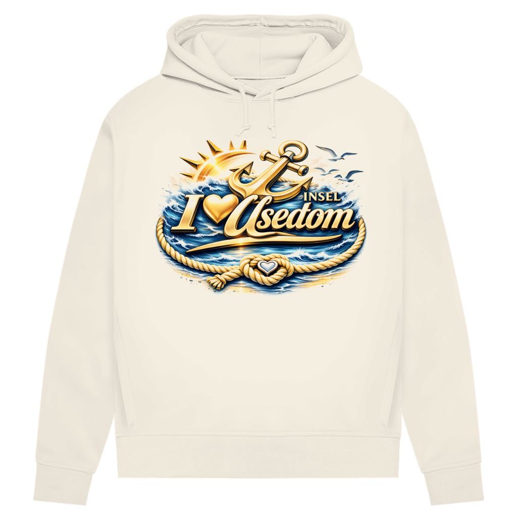 Hoodie Damen  love Ostsee #607 gold