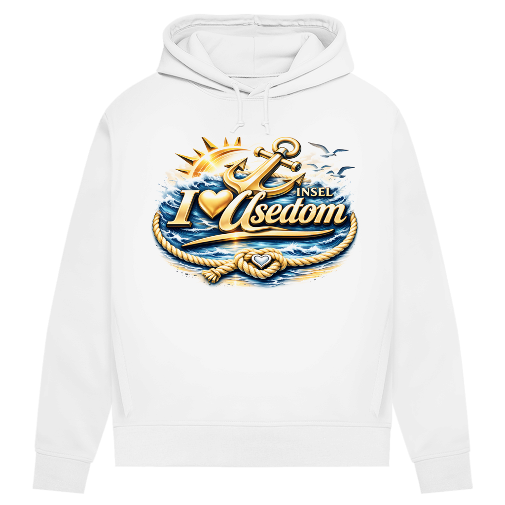 Hoodie Damen  love Ostsee #607 gold