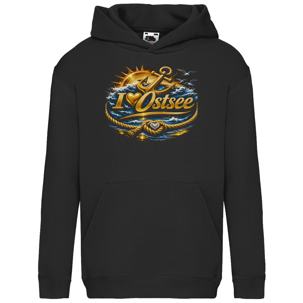 Hoodie Kinder love Ostsee #607 gold
