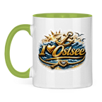 Keramik-Tasse zweifarbig   love Ostsee #607 gold