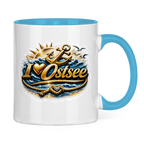 Keramik-Tasse zweifarbig   love Ostsee #607 gold