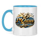 Keramik-Tasse zweifarbig   love Ostsee #607 gold