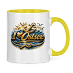 Keramik-Tasse zweifarbig   love Ostsee #607 gold