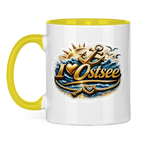 Keramik-Tasse zweifarbig   love Ostsee #607 gold