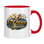 Keramik-Tasse zweifarbig   love Ostsee #607 gold