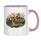 Keramik-Tasse zweifarbig   love Ostsee #607 gold