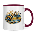 Keramik-Tasse zweifarbig   love Ostsee #607 gold