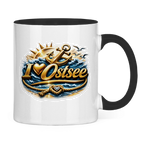 Keramik-Tasse zweifarbig   love Ostsee #607 gold