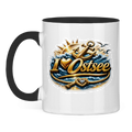 Keramik-Tasse zweifarbig   love Ostsee #607 gold
