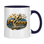 Keramik-Tasse zweifarbig   love Ostsee #607 gold