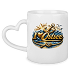 Keramik-Tasse mit Herzhenkel  love Ostsee #607 gold