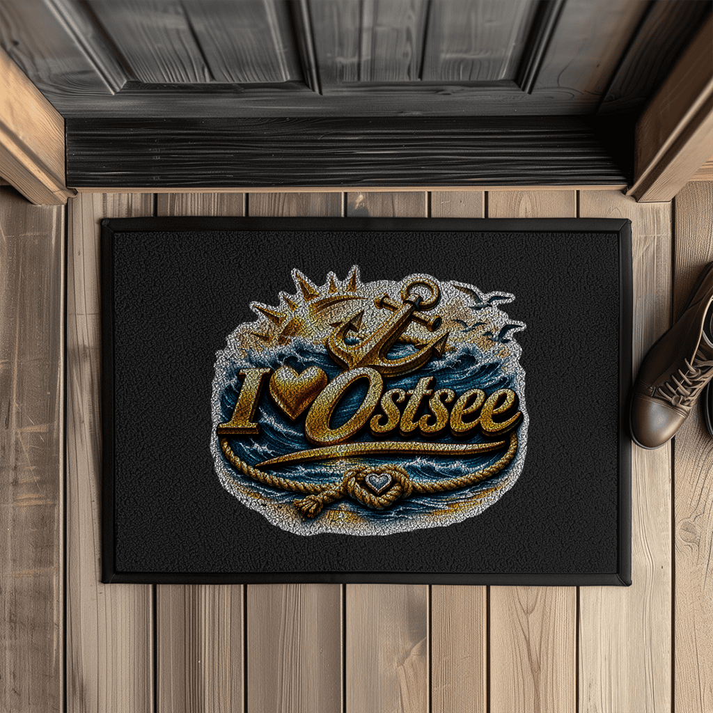 Fußmatte   love Ostsee #607 gold
