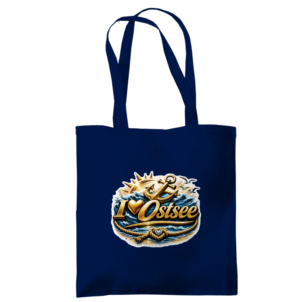 Baumwolltasche  love Ostsee #607 gold
