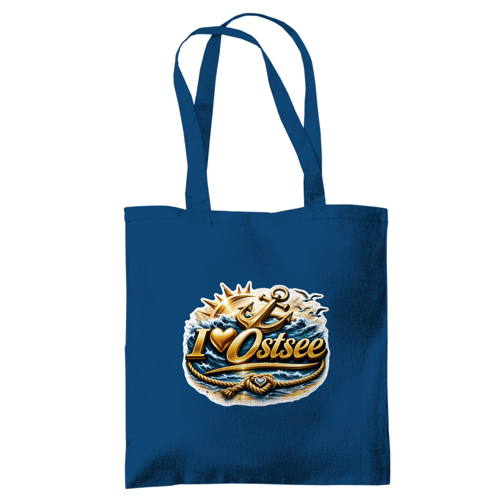 Baumwolltasche  love Ostsee #607 gold