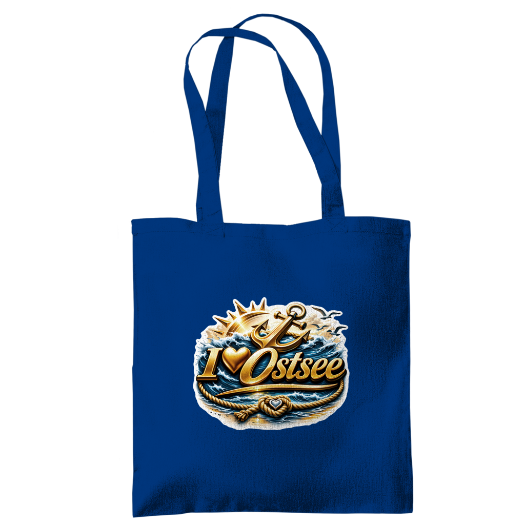 Baumwolltasche  love Ostsee #607 gold