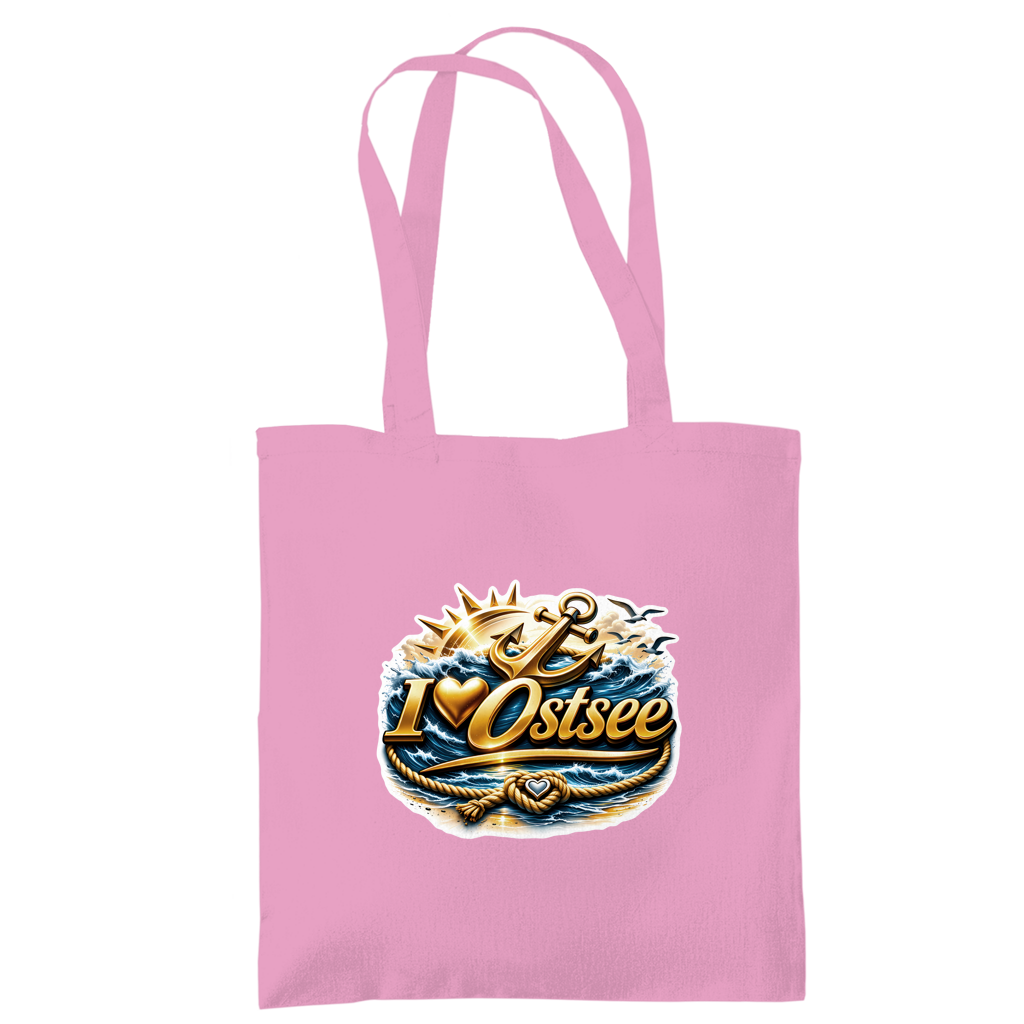 Baumwolltasche  love Ostsee #607 gold