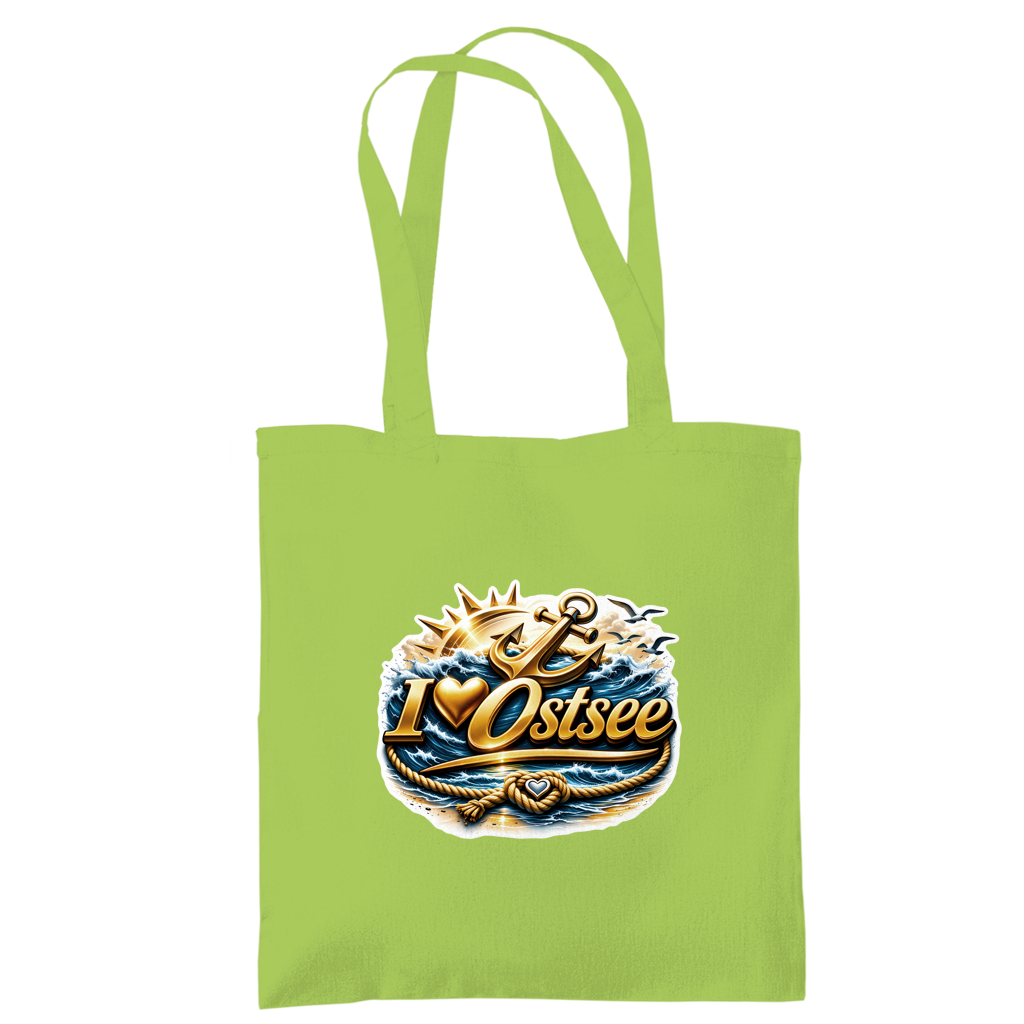 Baumwolltasche  love Ostsee #607 gold