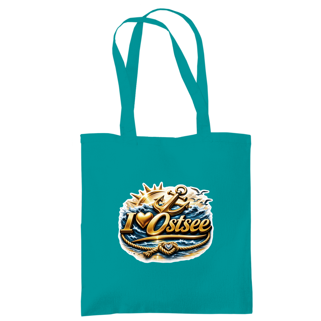 Baumwolltasche  love Ostsee #607 gold