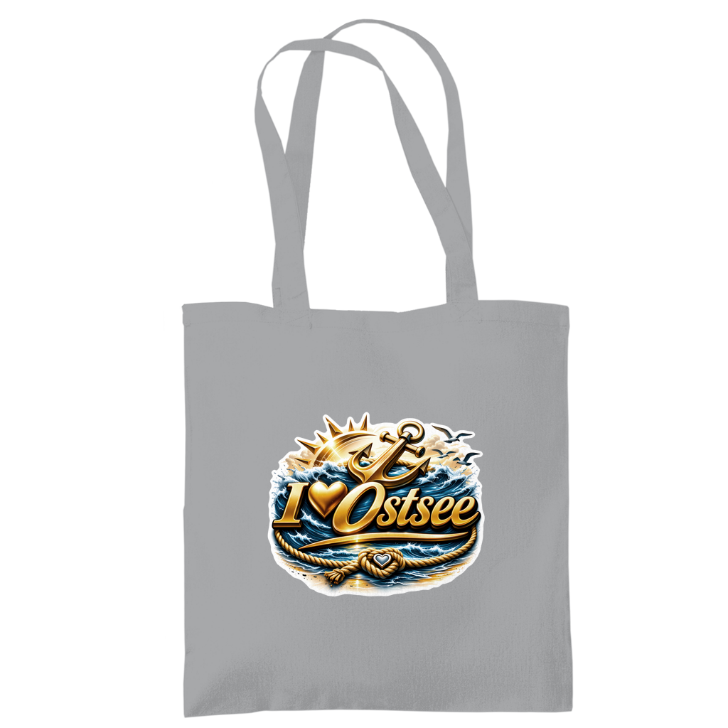 Baumwolltasche  love Ostsee #607 gold