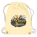 Kordelrucksack  love Ostsee #607 gold