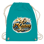 Kordelrucksack  love Ostsee #607 gold