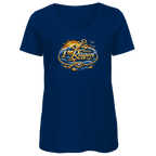 T-Shirt Damen V-Neck  love Rügen #607 gold