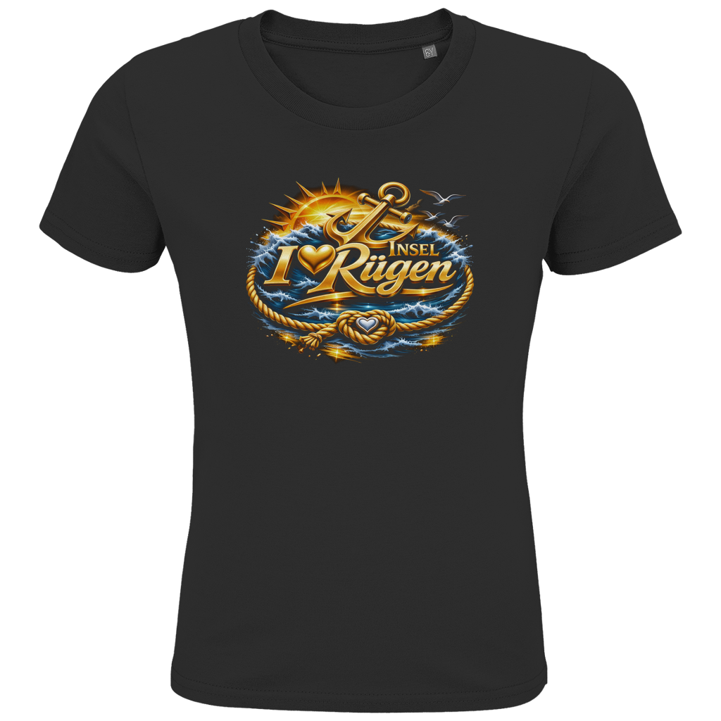 T-Shirt Kinder  love Rügen #607 gold