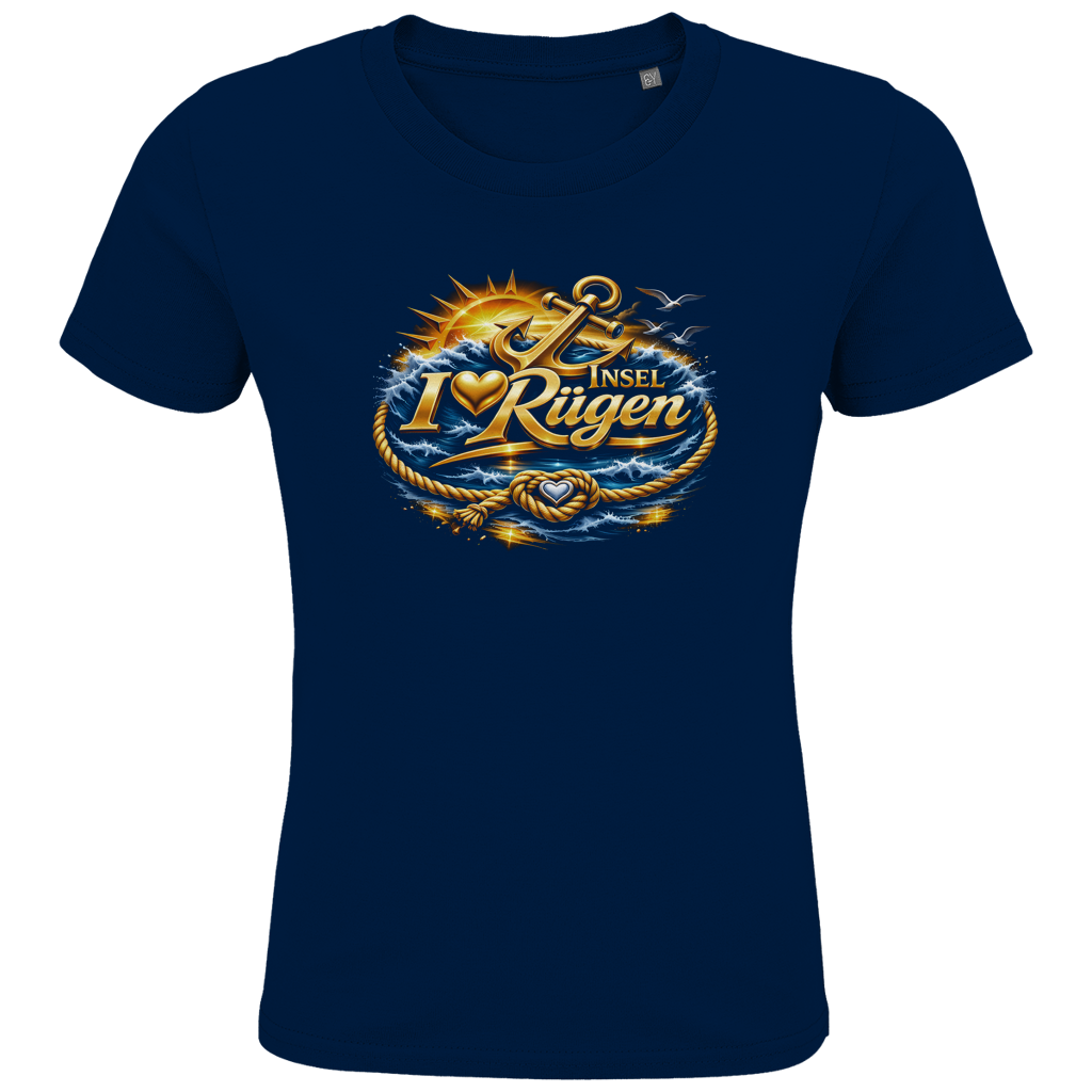 T-Shirt Kinder  love Rügen #607 gold
