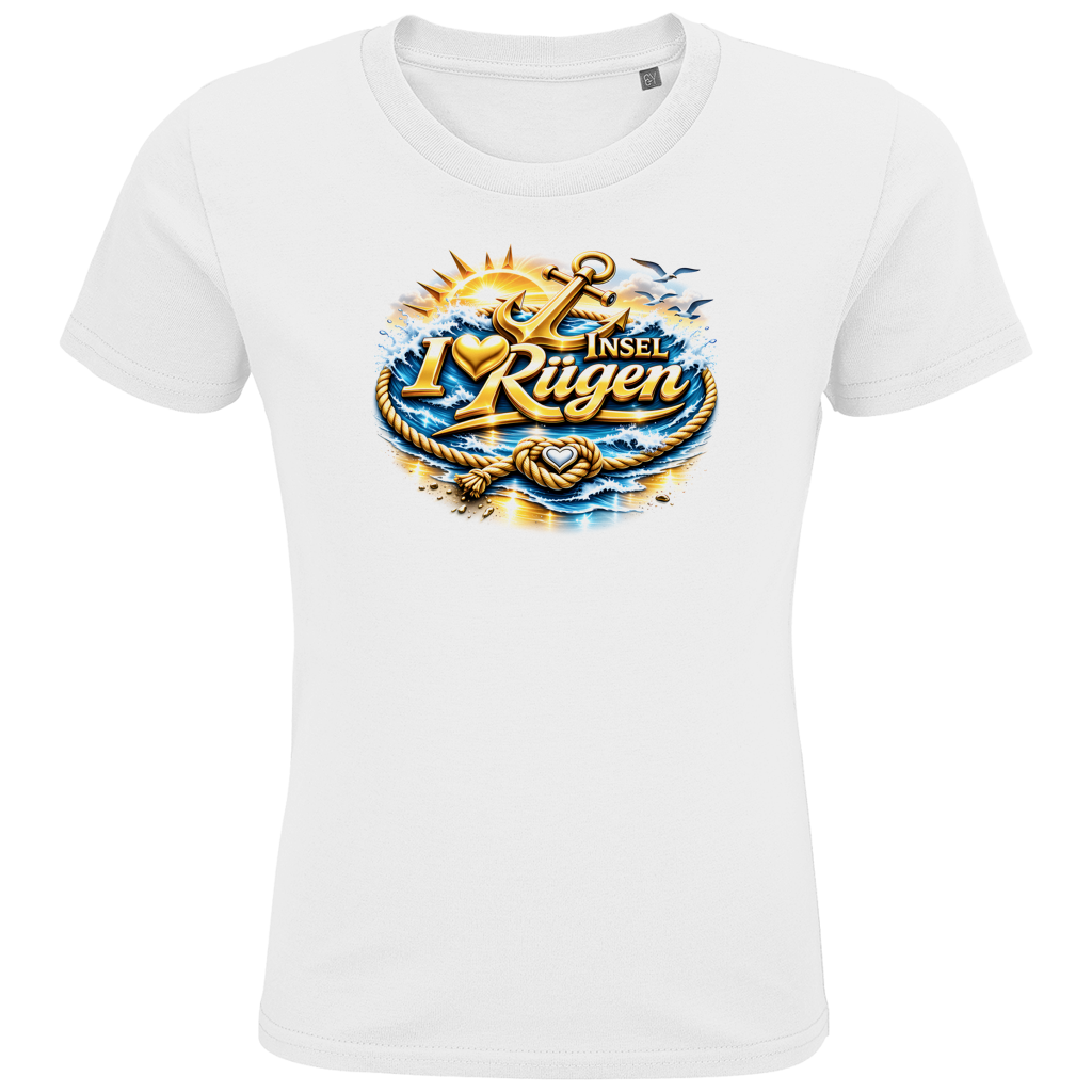 T-Shirt Kinder  love Rügen #607 gold