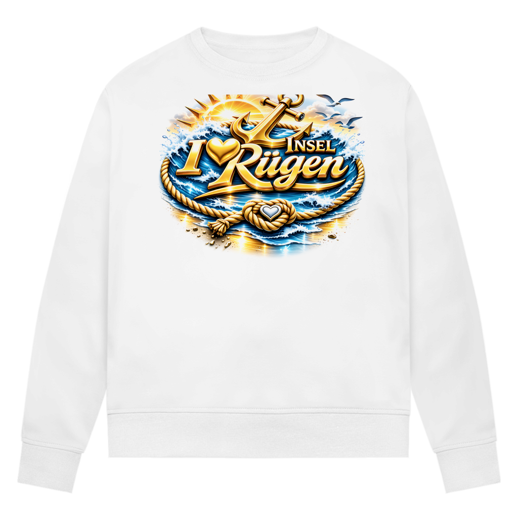 Sweatshirt Damen love Rügen #607 gold