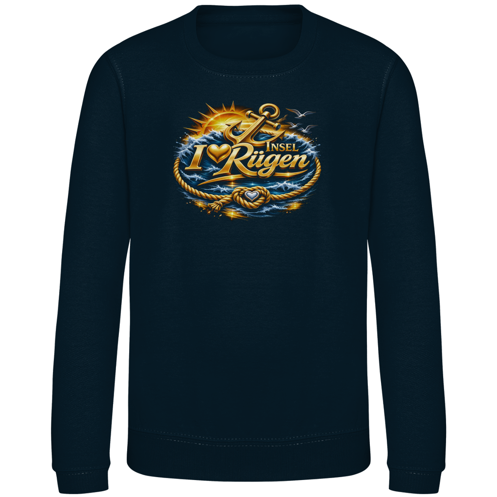 Sweatshirt Kinder love Rügen #607 gold