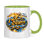 Keramik-Tasse zweifarbig  love Rügen #607 gold