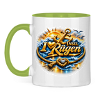 Keramik-Tasse zweifarbig  love Rügen #607 gold