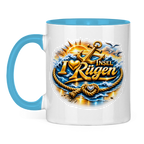 Keramik-Tasse zweifarbig  love Rügen #607 gold