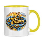 Keramik-Tasse zweifarbig  love Rügen #607 gold