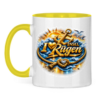 Keramik-Tasse zweifarbig  love Rügen #607 gold