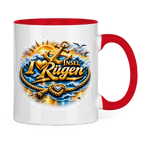 Keramik-Tasse zweifarbig  love Rügen #607 gold