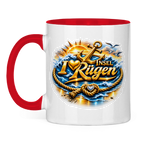 Keramik-Tasse zweifarbig  love Rügen #607 gold