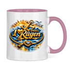 Keramik-Tasse zweifarbig  love Rügen #607 gold