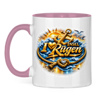 Keramik-Tasse zweifarbig  love Rügen #607 gold