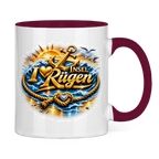 Keramik-Tasse zweifarbig  love Rügen #607 gold