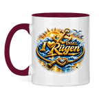 Keramik-Tasse zweifarbig  love Rügen #607 gold