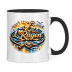 Keramik-Tasse zweifarbig  love Rügen #607 gold
