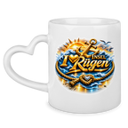 Keramik-Tasse mit Herzhenkel  love Rügen #607 gold