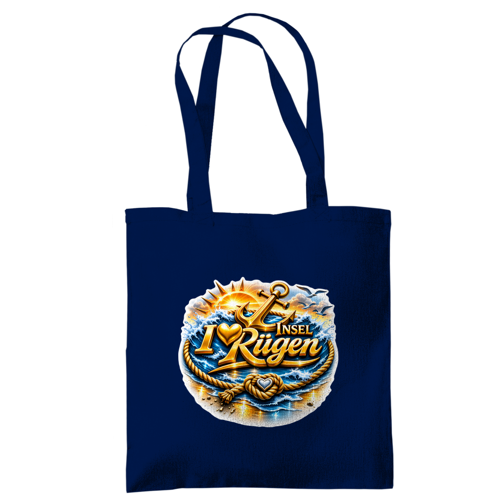 Baumwolltasche   love Rügen #607 gold