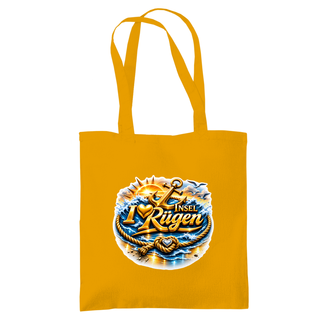 Baumwolltasche   love Rügen #607 gold